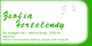zsofia hertelendy business card