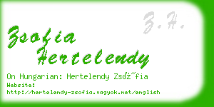 zsofia hertelendy business card